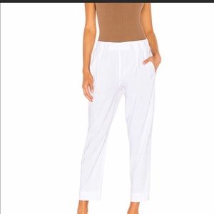 Vince White Linen Blend Pants
